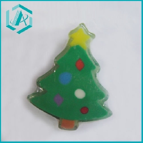 Wholesale Christmas tree design lovely fruit glycerine soap in promotion