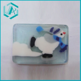 Wholesale Snow man lovely design fruit glycerine soap in promotion