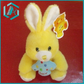 Wholesale 2010 Kids preferred Lovely PP cotton plush yellow rabbit toys, 24cm