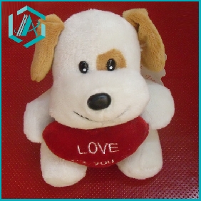Wholesale Kids preferred super Lovely PP cotton plush white dog toys, 15cm