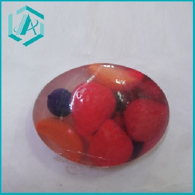 Wholesale transparent strawberry design fruit glycerine soap in promotion