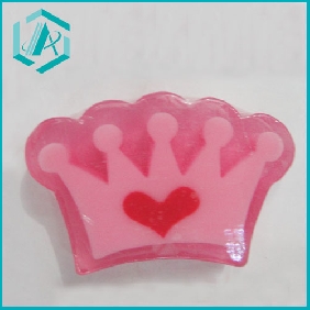 Wholesale Pink lovely crown design fruit glycerine soap in promotion