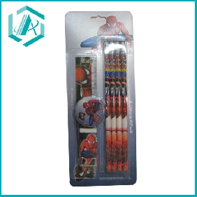 Wholesale lovey stationery cartoon style 4 piece set with spiderman print style in promotion