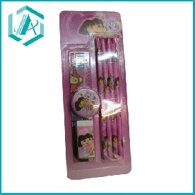 Wholesale Cute stationery 4 piece set with little girl print style in promotion