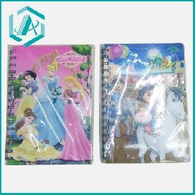 Wholesale cartoon lovely design coil notebook with snowhite princess printed/80 sheets