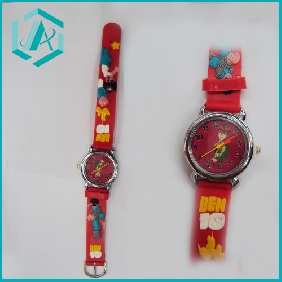 Wholesale Newly Hot Red Cartoon Children's Silcon Watches Mixed Color Packing