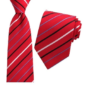 Wholesale men's well-sell advanced classical style 100% silk tie in big red