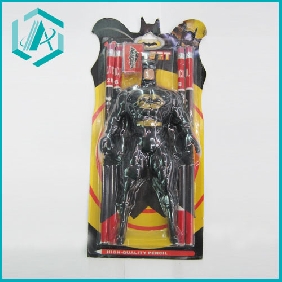Wholesale pupils' favortie batman daily pencil set with toy