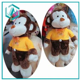 2010 fashional cute yellow 77cm long plush monkey toy