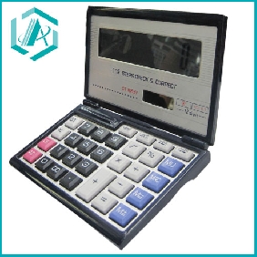 Wholesale New foldable electric and solar power black calculator
