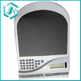 Wholesale New white plastic mouse pad with calculator