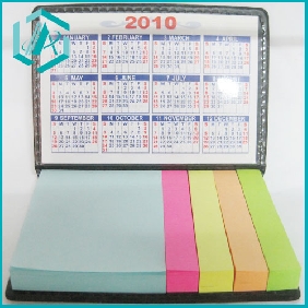 New self adhesive colorful notepad with 2010 calendar
