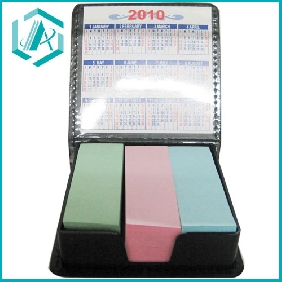 Wholesale Fashional three colors self adhesive memo pad with calendar