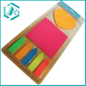 Self-adhesive colorful fashional different shapes memo pad