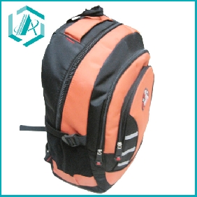 orange color practical back-pack solid school bag