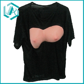 Wholesale life-like halloween party women's bosom T-shirt