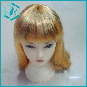 Wholesale lignt golden yellow medium staright Women's Party Wig