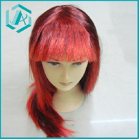Wholesale Fire Red Medium Long Cosplay Party Wig Wigs