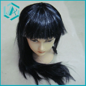 Wholesale Black Straight  Medium Long Cosplay Party Wig Wigs