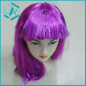 Wholesale Purple Straight Medium Long Cosplay Party Wig Wigs