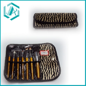 Wholesale 7 Pcs Brush Makeup Cosmetic Brushes Set Kit with  leopard Case