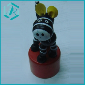 Wholesale Black color horse style push up toys, very cute models made with wooden material