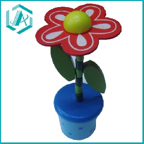 Wooden push up toys and flowers, many colors and models are available