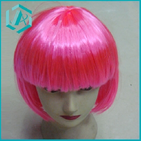 Cherry Pink medium staright Party Wig