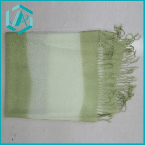 Wholesale Light grass green color sacrf, 100% cashmere material for lady winter use