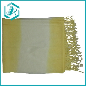 Wholesale light yellow color cashmere material scarf, keep warm in winter