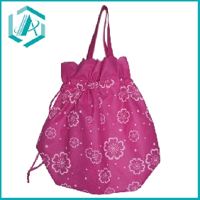 Wholesale 2011 newest big pink draw string nylon shopping bag