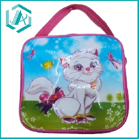 Wholesale cartoon cat square portable school bag