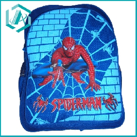 Wholesale cool boys' favorite Spiderman nylon stationery school bag