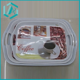 2011 new arrive  melamine servicing  trays for fruit holder use