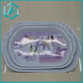 Rectangular shape servicling trays, melamine material, non-toxic