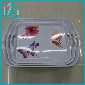 Square rectangular shape servicing trays for home use, melamine material