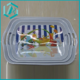 Wholesale 2011 new arrive melamine servicing trays for home use, customer's Logo can be imprinted