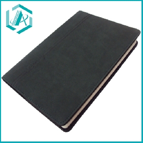 leather cover grey paper Notebook