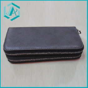 Wholesale New black Mens pu leather Wallet zip around