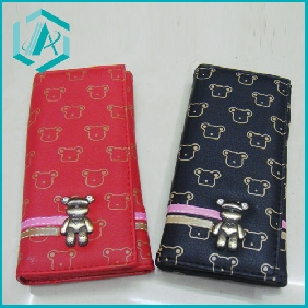 Wholesale Cute girls fashion wallet with metal bear