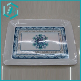 Wholesale square shape chinese traditional style melamine service trays