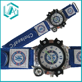 Wholesale Blue ChelseaFC water-resist alloy football watches with luminous pointer
