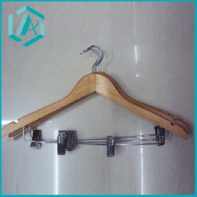 Wholesale practical houseware promotional wooden clothes hanger