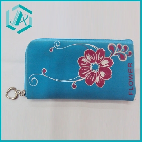 Wholesale New flower printed blue cloth mobile phone bag