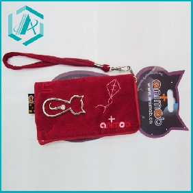 Wholesale Fashionable cat shape printed cloth mobile phone bag