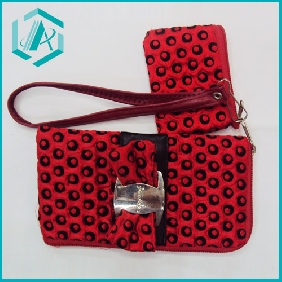 Wholesale New red black spotted cloth mobile phone bag