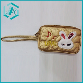 Wholesale PVC yellow cat printed mobile phone bag