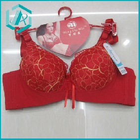 Wholesale Lady's Padded style sexy bra, very hot red color