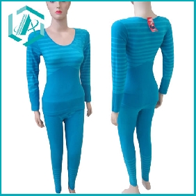 Wholesale 100% Bamboo Fiber long johns and thermal underwears with blue color