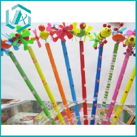 Wholesale office & school daily use lovely animal face wooden pencil